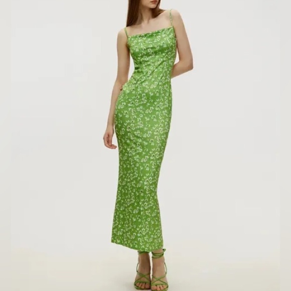 Green Floral Maxi Dress